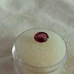 Red zircon gemstone